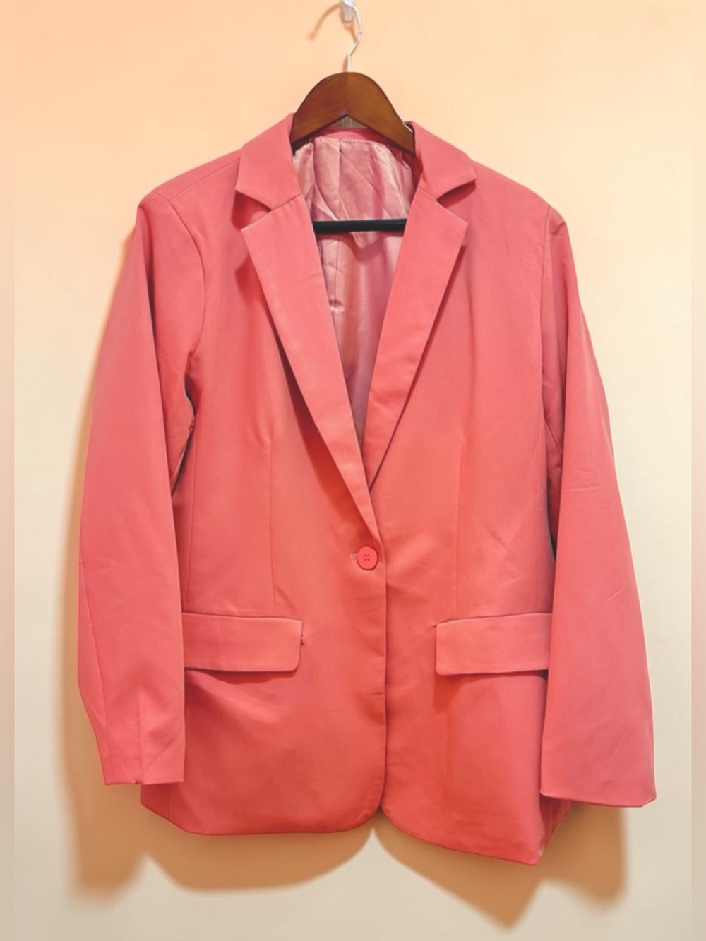 *New* Cicy Bell Women’s Salmon Pink Blazer - Business Casual Jacket Office Work